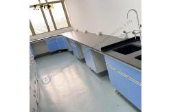 China High Durability Wall-Mounted Laboratory Bench Featuring Ceramic Table Top supplier