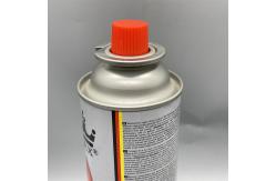China Prime Quality Portable Straight Butane Gas Cartridge with Valve and Red Cap supplier