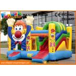 Children Game Clown Inflatable Bouncer Slide For Backyard / Zoo / Water Park for sale