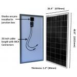 Tpt Backsheet Residential Silicon Solar Panels 100 Watt 3.2mm Tempered Glass for sale