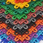 Non Toxic Anti Slip Interlocking Garage Floor Tiles Environmentally Friendly