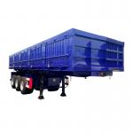 Tri Axle 34 Ton Side Tippers Semi Trailer Heavy Duty And I Beam Designed for sale