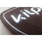 Custom Heat Transfer Embossed Leather Patches 3D Logo On Suede , Clothes TPU Labels