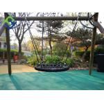 Round Kids Playground Nest Swing Seat 100cm Black With Hanging Rope