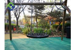 China Round Kids Playground Nest Swing Seat 100cm Black With Hanging Rope supplier