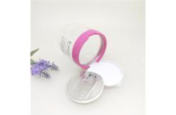 China Aluminum Easy Open Cans Clear Plastic Cylinder With Flip Top FDA Certificate supplier