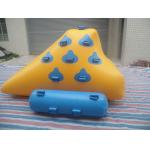 Yellow And Light Blue Inflatable Water Games , Small Sealed Inflatable Iceberg for sale