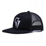 Unisex Mesh Flat Brim Cap Trucker Cap Adjustable Snapback Hat Mesh Back for Men Women for sale