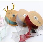 Organza Ribbon For Gift Wrap Flower Packaging Solid Color Fishtail Yarn Ribbon Satin for sale