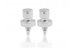 China 18 / 400 Cosmetic Aluminum Silver Perfume Pump Crimp Spray Pump With Collar supplier