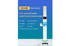 China Ultrasonic Digital Coin Operated Height Weight Vending Scales Smart Bmi Blood Pressure Machine supplier
