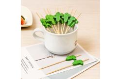 China Customized Cactus Bamboo Food Picks For Appetizer Sandwich Burger Flower supplier
