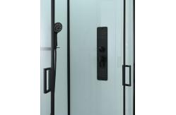 China Stylish Sector Shower Room And Black Frame With Tray And Roof supplier