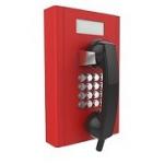 Grey Or Red Rugged Voip Phone Wall Mounting For Hospital / Bank Service for sale