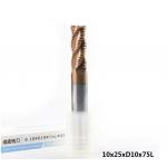10mm Shank Precision Cutting Tools 4 Flute 45 Degrees TICN Coated Roughing End Mill for sale