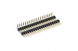 China Right Angle 2.54 Mm Pitch Pin Header Single Row PCB Connector supplier