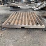 Manganese Crusher Jaw Plate Mn13Cr2 OF Mining Machine Spare Parts for sale