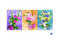 China 3D 30x40cm Triple Transition Flower Wall Poster 3 Images For Restaurant supplier