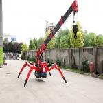 Mini Gasoline Crawler Crane 1ton Cantilever Telescopic Boom With Remote Control