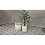 Customed Fiber Clay Planter For Indoor Hotel Garden And Home Drainage Holes for sale