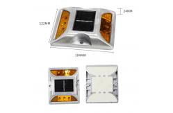 China IP68 ASTM Embedded Aluminium Solar Road Stud White Yellow Red Blue Green supplier