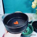  				Cute Printing Dog Ceramic Feeder Pet Cat Feeding Bowls 	         for sale
