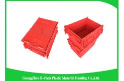 China Large Volume Stackable Storage Plastic Containers with Attached Lids 600*400*365mm supplier