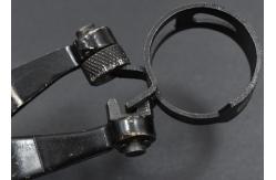 China 25mm Diameter Black Plated Single Ear Stepless Hose Clamps supplier