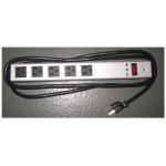 Horizontal Surge Protector Power Strip 5 Outlet , Universal Electrical Power Bar for sale
