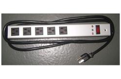 China Horizontal Surge Protector Power Strip 5 Outlet , Universal Electrical Power Bar supplier