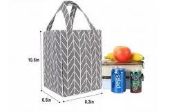 China Canvas Fabric Reusable Insulated Lunch Bag With Inner Pocket supplier