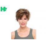 Kanekalon Fiber Short Synthetic Wigs Straight , Short Bob Hair Wigs for sale