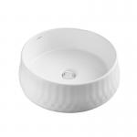 White Glazed Bathroom Countertop Basin 456x456x146mm Without overflow for sale