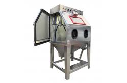 China Vapor Batch Sandblasting Of Small Parts Automatic Tumble Basket Wet Sand Blasting Cabinet supplier