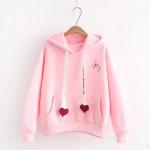 Knitted Fabric Women'S Oversized Pullover Hoodies Embroidered Custom for sale