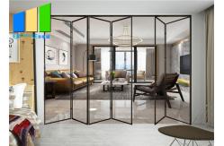 China Double Glazed Tempered Glass Exterior Folding Patio Doors External Aluminium Frame supplier