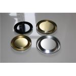 Customized Round Metal Easy Open Lid For Wine Paper Tube Black / Golden Color for sale