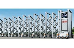 China Waterproof Electric Retractable Door 1680mm Height Automatic Collapsible Gate supplier