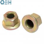 Flat Flange Carbon Steel Nuts Hot Forging Fine Thread Zinc Plating