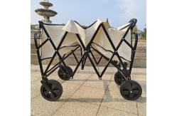 China White Extended Four Wheel Camping Garden Folding Cart Hold Folding Table PVC Wheel supplier