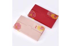 China Matte Chinese Year Custom Red Packet Greeting Cards And Envelopes Embossing supplier