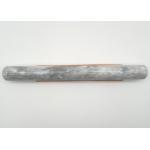 Grey Solid Marble Rolling Pin 39 x 4cm Moisture Resistant With Wood Base