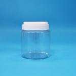 Easy Open Transparent Round Baby Food Seeds Nuts Candy Plastic PET Jars Screw Lid for sale