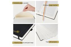 China Monochrome Pages OEM ODM A5 2023 Planner Leatherette Paper Hardcover supplier