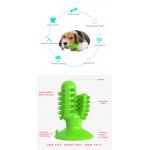 Cactus Dog Teeth Cleaning Chew Toy Squeaky Rubber Relieve Anxiety TPR OEM