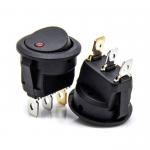 3 Pin Snap In ON / OFF 12v 20A Car / Boat Spst Round Rocker Switch for sale