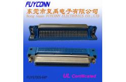 China PCB Right Angle 64 Pin Centronics Female Connector 32pairs supplier