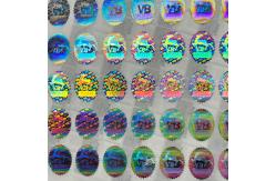 China Customized Logo Circle Holographic Sticker Label Rainbow Effect supplier