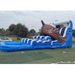 Water Park Inflatable Water Slide With Double Lane Pool