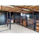 Metal Structure Wooden Water Resistant European Horse Stalls Heavy Duty for sale